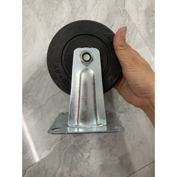 Bánh xe phi 125mm cao su đen chịu tải trọng lớn