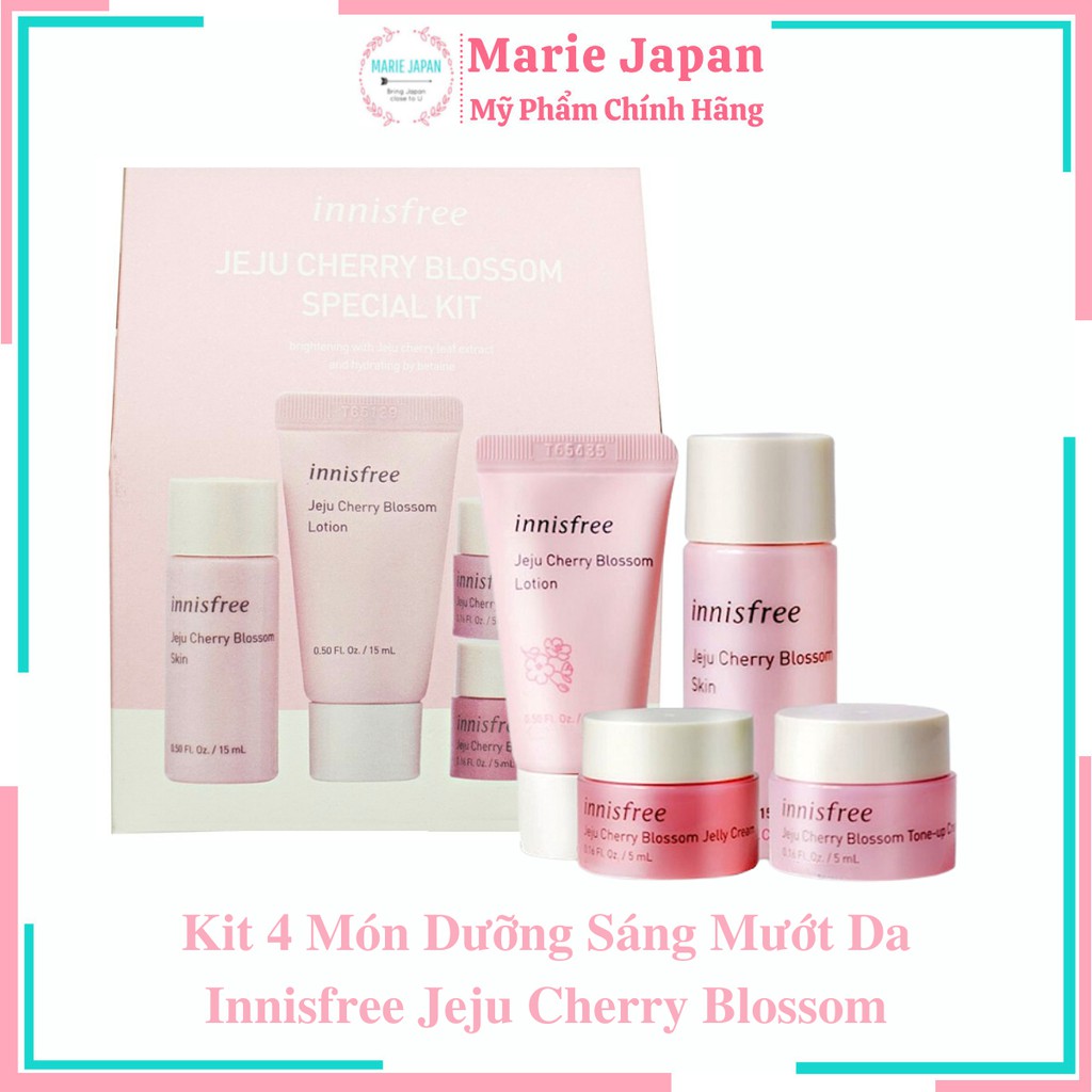 Set Mini 4 Món Innisfree Jeju Cherry Blossom Special Kit