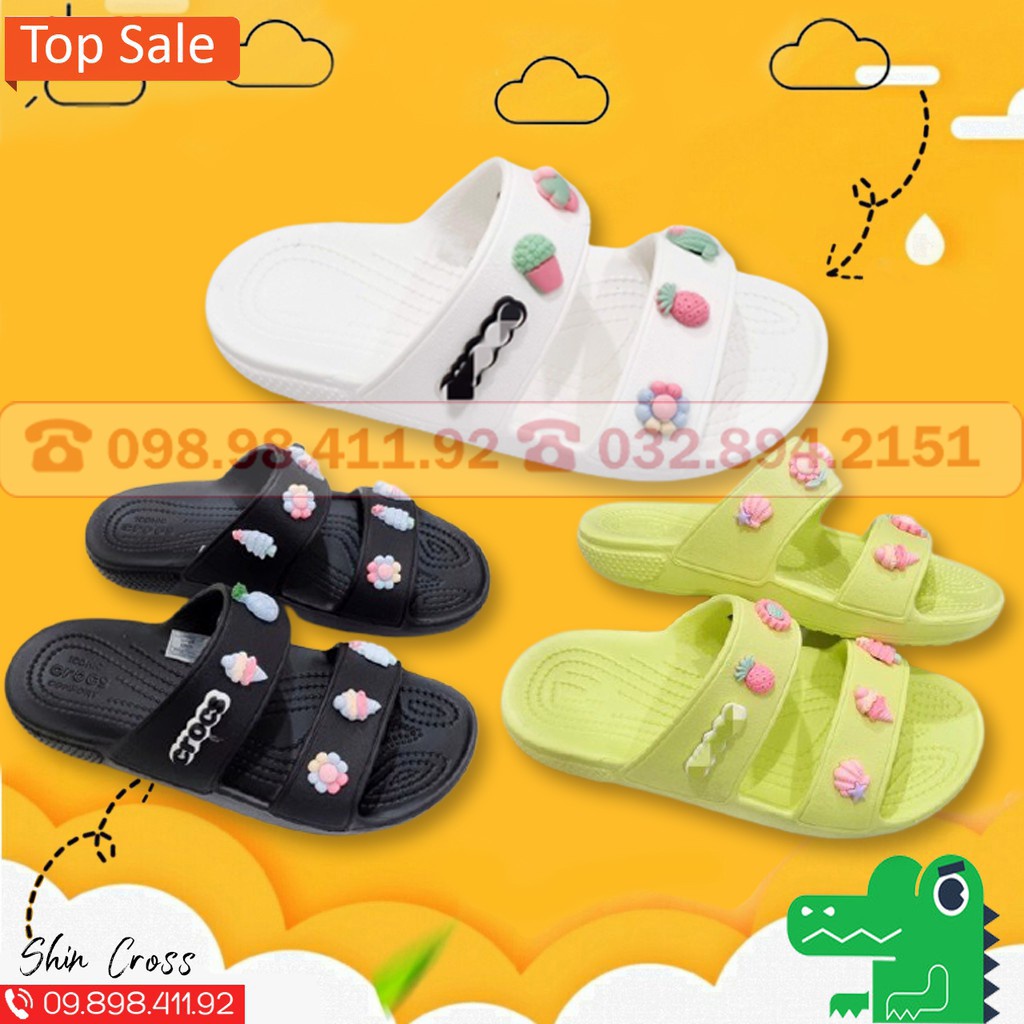 Dép Sandal Cross Đủ 3 Màu Crs7891 Tặng Thêm 10Jibtiz Cài Dép Sandal