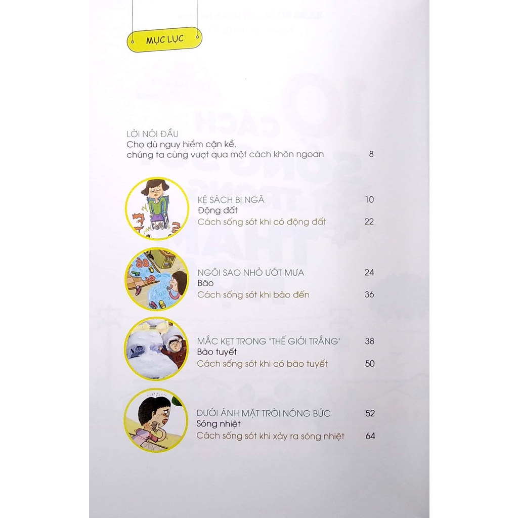 Sách - Cẩm Nang Cho Trẻ Từ 6 -15 Tuổi - 10 Cách Sống Sót Trong Thảm Họa