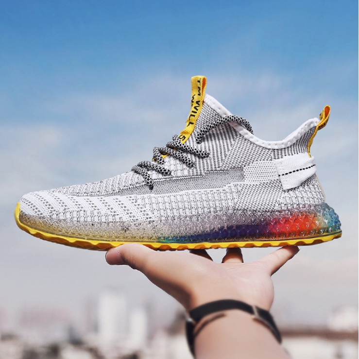 Giày thể thao sneaker nam đế 7 màu D86, phong cách trẻ trung năng động, đế cao su non đi cực êm