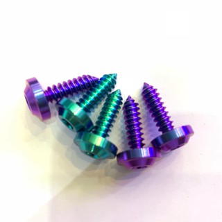 Bộ 5 con ốc GR5 Titanium 5 ly xoắn (M5*18) dàn áo Yamaha, Ex, Sirus, ốc bô e tất cả các dòng tay ga cho Honda Yamaha