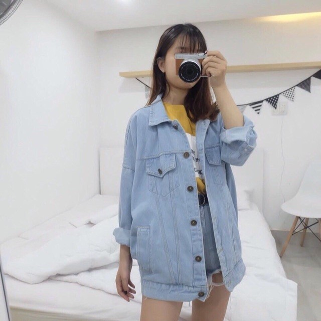áo khoác jean nữ fome rộng nhiều màu 10215 | BigBuy360 - bigbuy360.vn