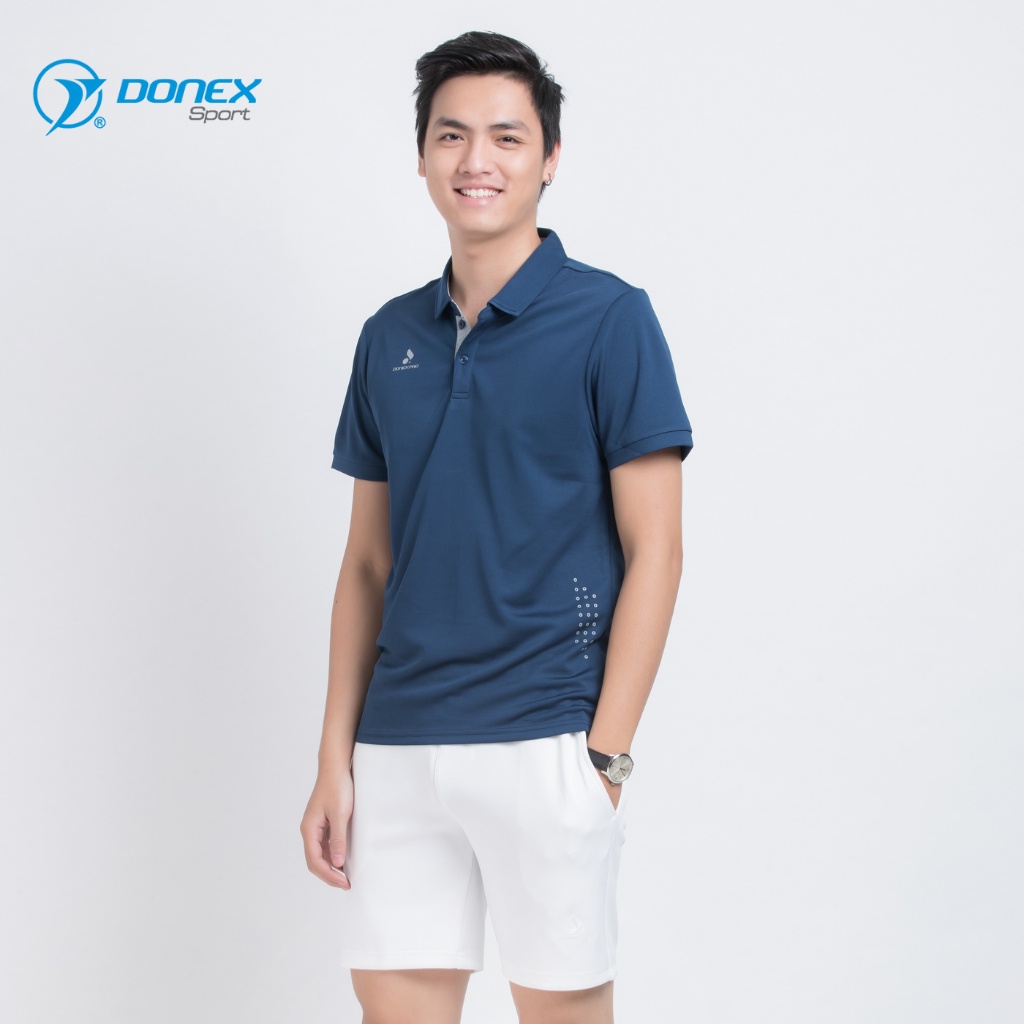 Áo Thể Thao Nam Cộc Tay DONEXPRO Form Regular-fit, Cổ Dáng Polo, Thoáng Khí, Thấm Hút Mồ Hôi Tốt MC-8968