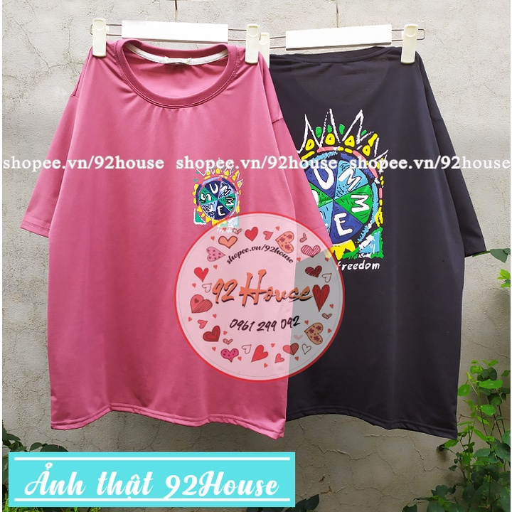 Áo thun nam nữ mùa hè tự do tay lỡ phom rộng áo phông unisex
