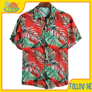 Áo sơ mi ngắn tay in hoa phong cách Hawaii thời trang 2022 cho nam 346