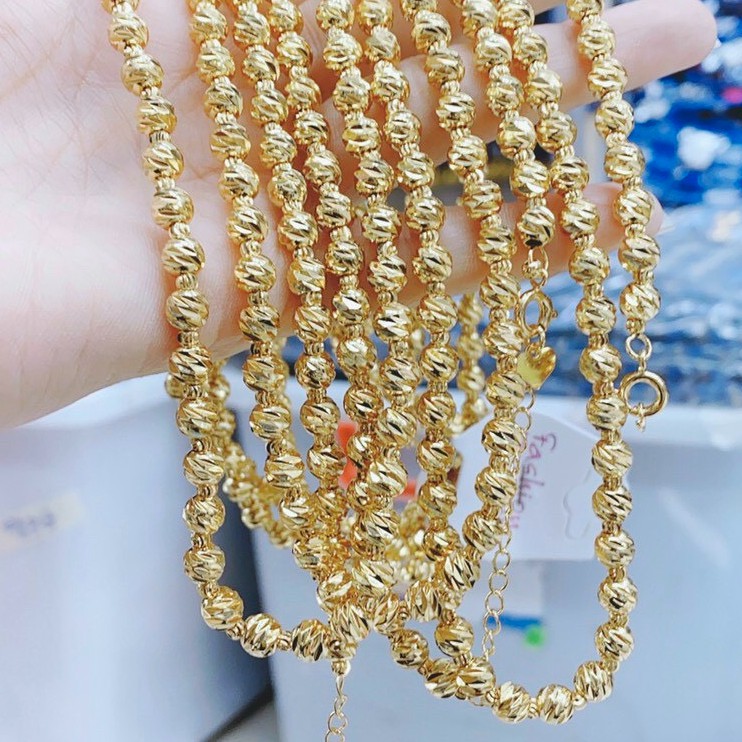 ẢNH THẬT - Dây Chuyền Nữ Dạng Bi Đeo Không Mặt Dễ Thương - Bền Màu Không Ngứa - Queen Jewelry