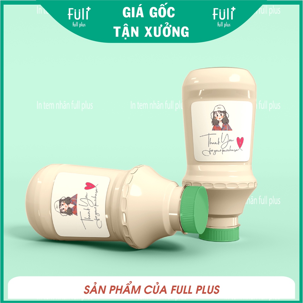 [COMBO 200 TEM + TẶNG 60 TEM]  Giá Xưởng, Tem Nhãn Dán Sticker Dễ Thương, Miếng Dán Decal Thank You