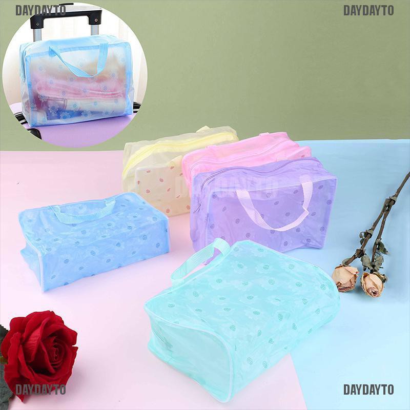 Túi nhựa trong PVC đựng đồ trang điểm/ vật dụng đi du lịch