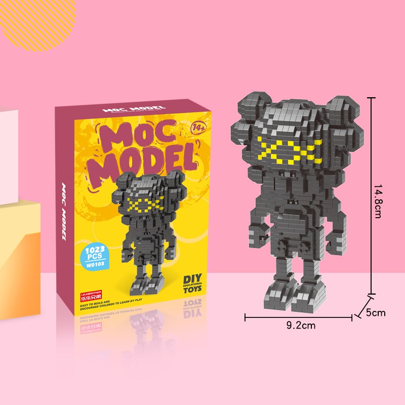 Đồ Chơi Lắp Ráp Hình Nhân Vật KAWS Độc Đáo Cho Bé