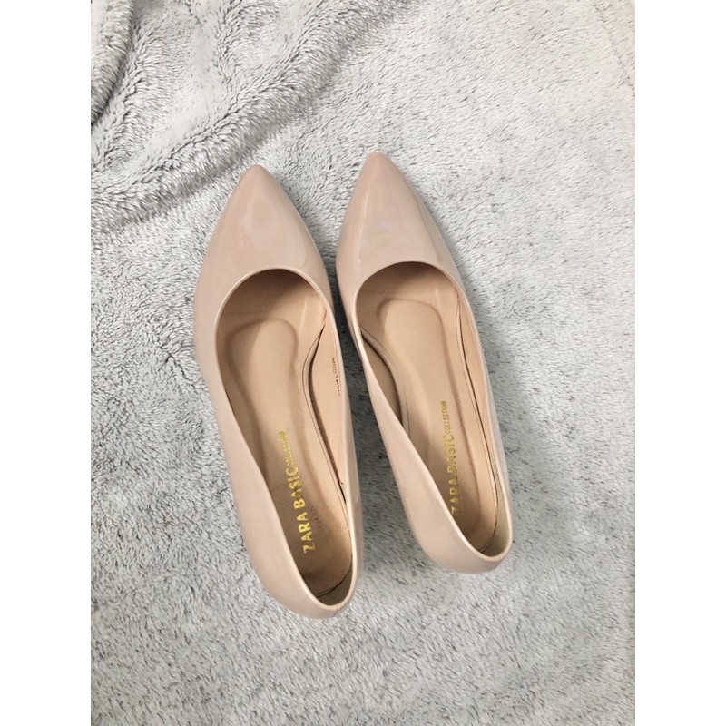 Thanh lý guốc nữ Zara Basic Hồng Nude size 39 (mới 98%)