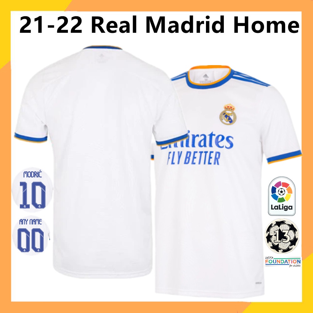  Áo Thun Đá Banh Đội Real Madrid Home 21-22 Chất Lượng Cao Cấp