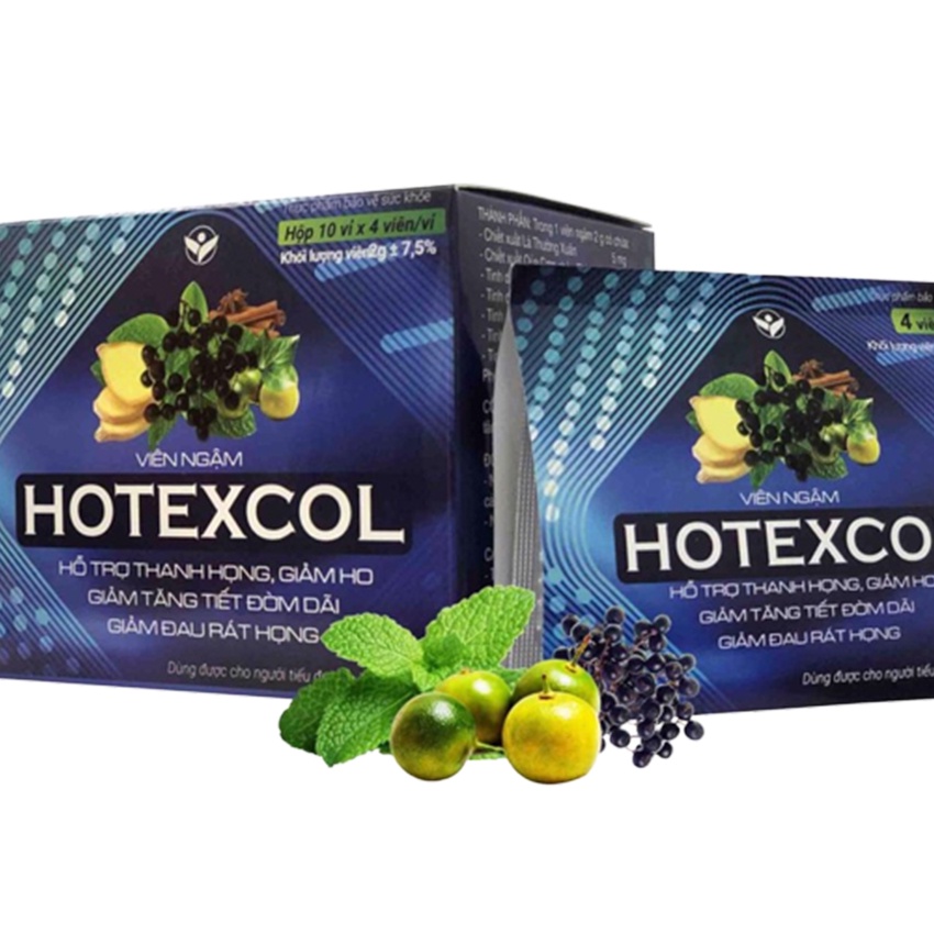 Viên Ngậm Hotexcol - Hộp 40 viên - Hỗ Trợ Thanh Họng - Cvspharmacy