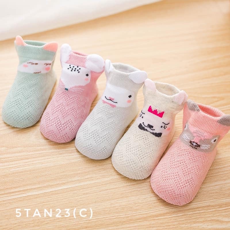 Set 5 đôi tất lưới dễ thương cho bé 5TAN23