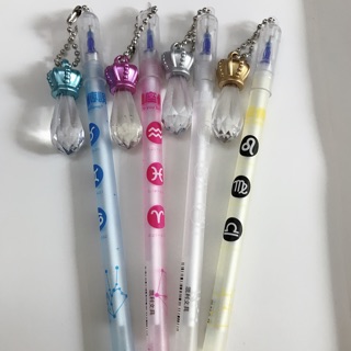 bút viên pha lê mực xanh