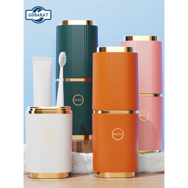 Hộp đựng bàn chải đánh răng tích hợp cốc súc miệng chống trượt chống sốc mang theo du lịch tiện lợi