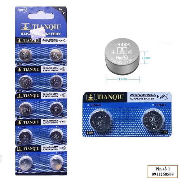 Pin nút áo Ag13 tianqiu 1,5v hàng chuẩn Tianqiu