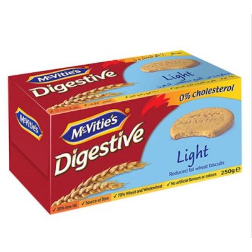 Bánh Quy Lúa Mì Nguyên Cám Ít Béo Mcvitie's Digestive Light (250g)