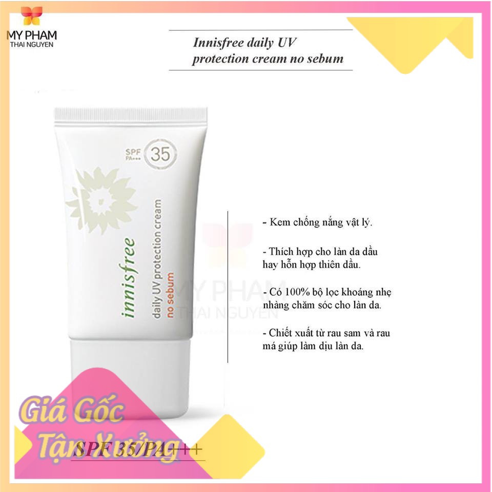 Kem chống nắng innisfree nosebum 35 - kiềm dầu tốt nhất [ chính hãng ]