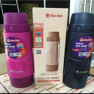 Phích nước nóng (Bình giữ nhiệt) Rạng Đông 0,45 lít - Bình giữ nhiệt nhỏ mang đi theo người hàng Rạng Đông