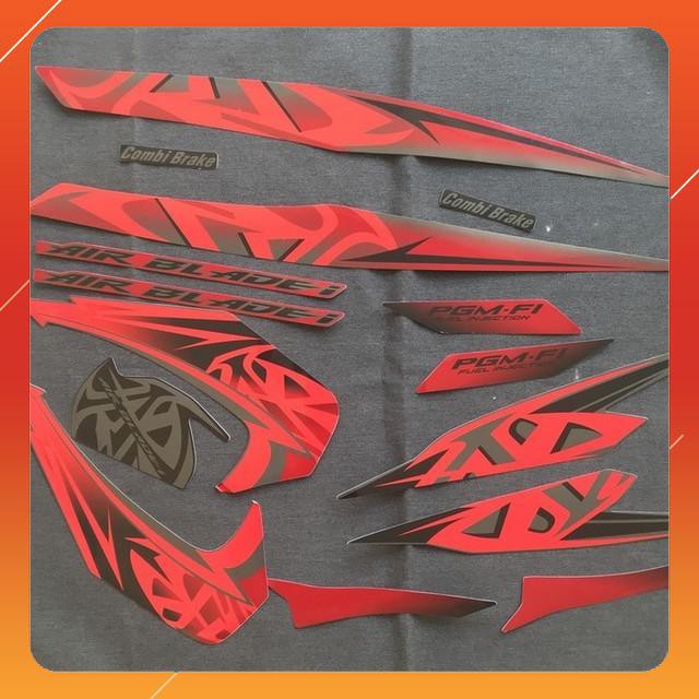 BỘ TEM 3 LỚP MẪU ZIN HÀNG CAO CẤP CHO HONDA AIRBLADE THÁI 2011- MÀU ĐỎ ĐEN