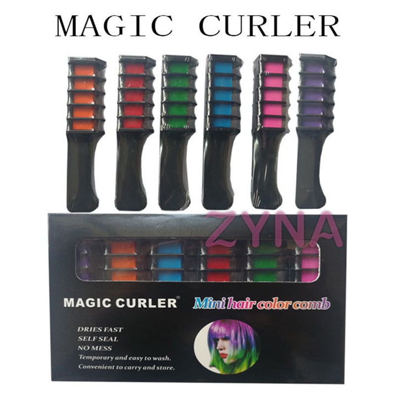 Ready Stock Temporary Hair Chalk Hair Color Comb Dye Salon Party Fans Cosplay Tool &VN