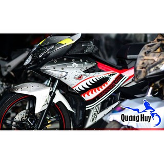 Tem trùm Exciter 150 Cá Mập Xám Đen, độ team trùm decal xe máy ex dán đời 2015-2020
