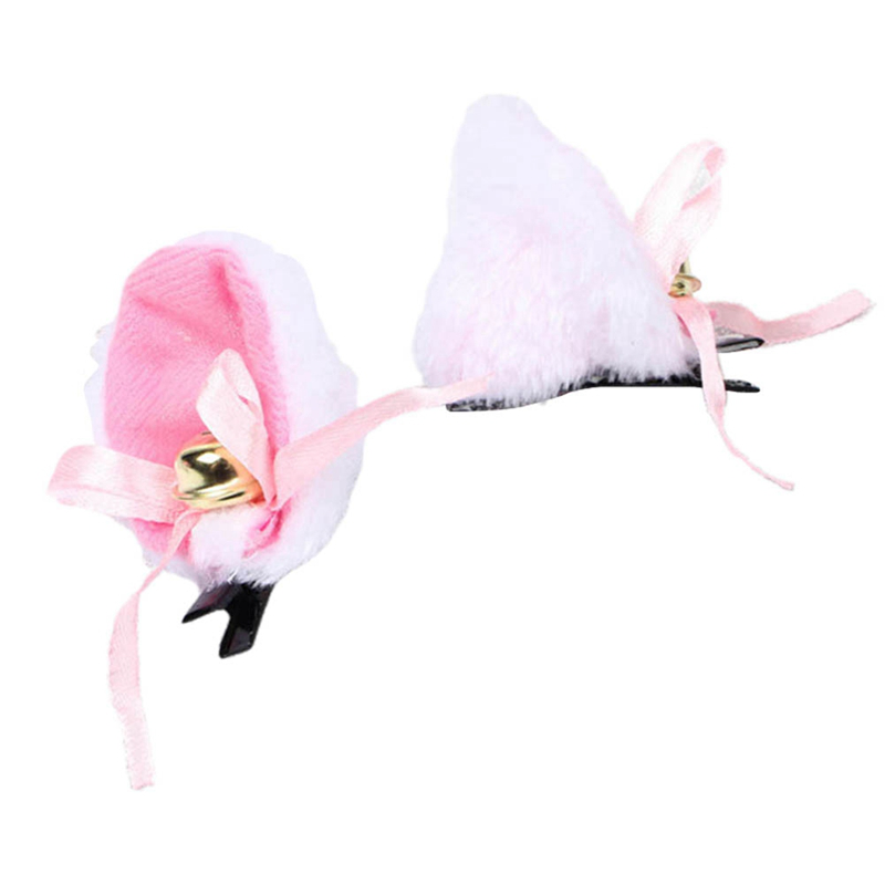 Kẹp tóc hình tai mèo gắn chuông dùng hóa trang