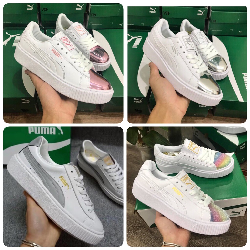 Giày Sneaker, Giày Thể Thao Nữ P.M 4 Màu Siêu Hot