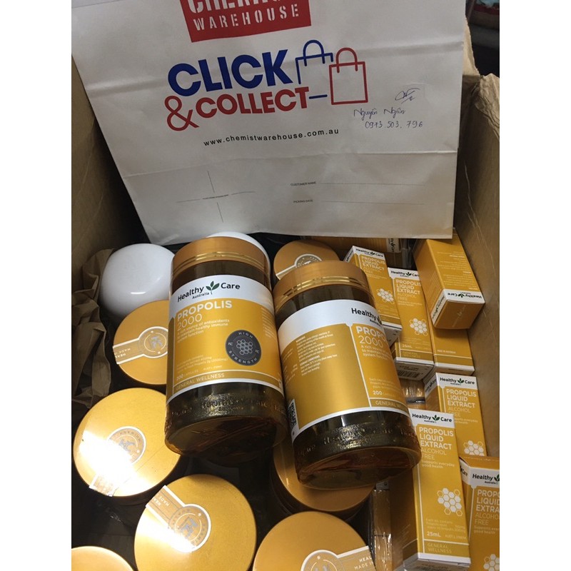 Keo Ong Dạng Viên Healthy Care Propolis 2000mg