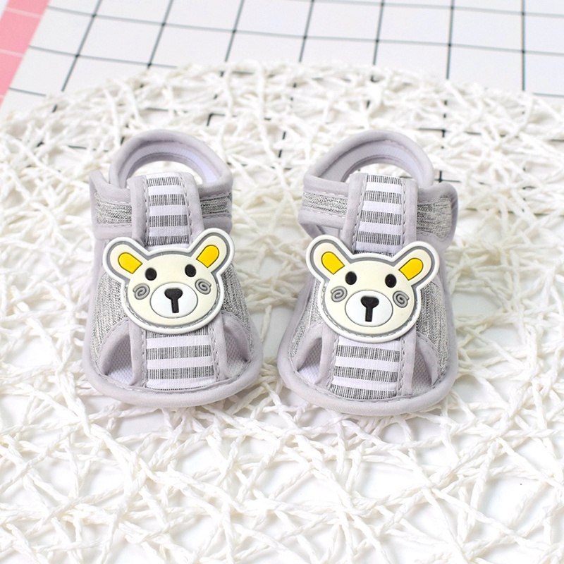 Xăng đan đế mềm chống trượt họa tiết hoạt hình dành cho bé trai gái sơ sinh