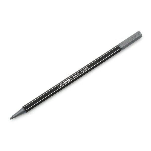 Bút lông nhũ Stabilo Pen 68 Metallic Marker – 1.4 mm – Màu bạc nhũ (Silver)