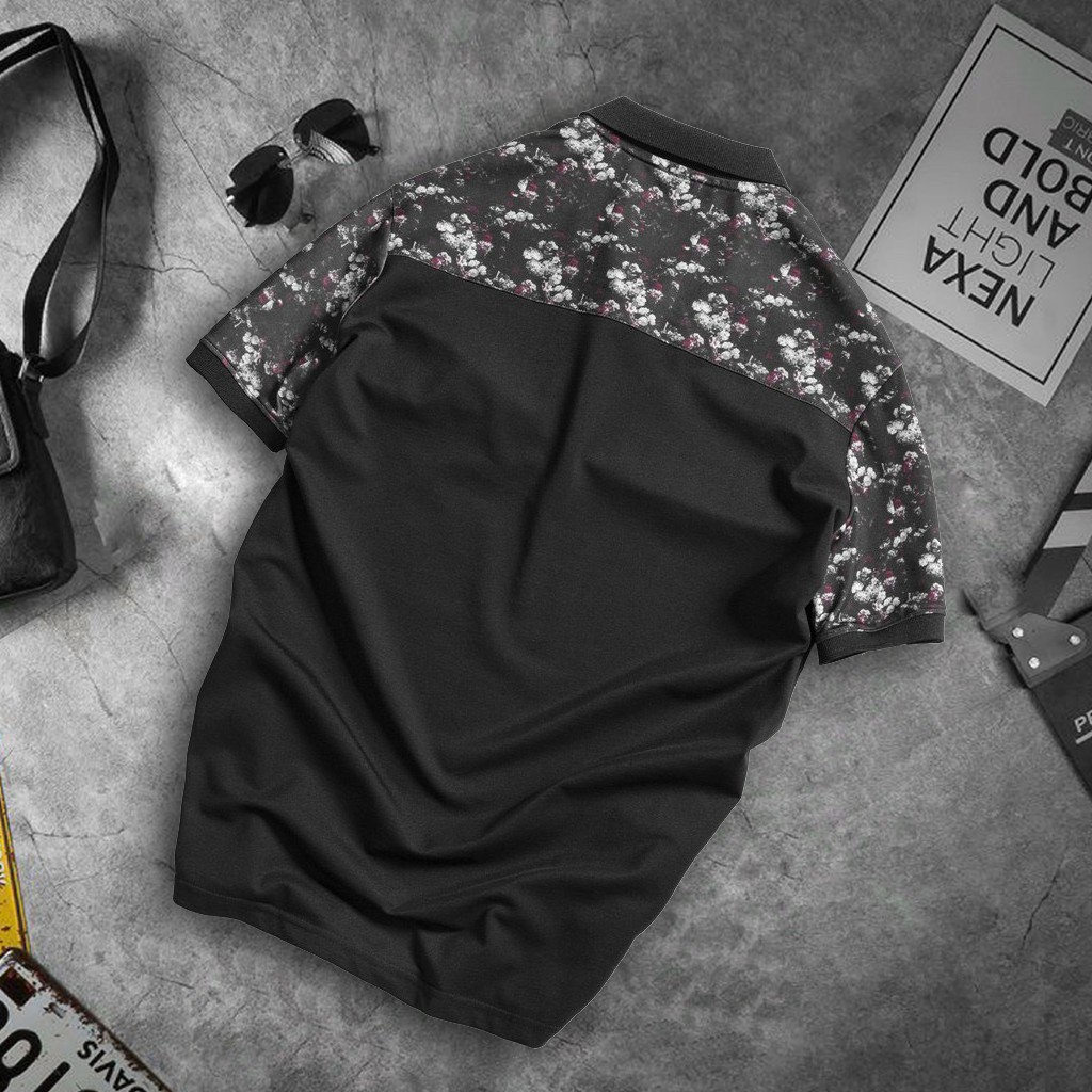 Áo Thun Cổ Bẻ, Áo Polo Nam Tay Ngắn Phối Hoa Văn Mẫu Mới Hè 2021 Chất Thun Cá Sấu Thoáng Mát - AC107 - Shopmens | BigBuy360 - bigbuy360.vn