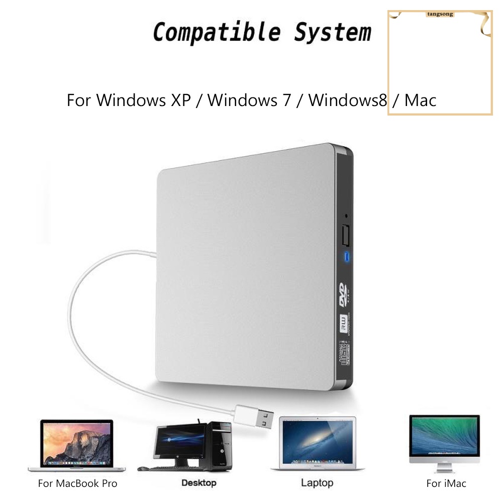 Ổ Đĩa Dvd-Rom Cd-Rw Dvd-Rw Dvd-Rw Kết Nối Usb 3.0 Cho Laptop Pc