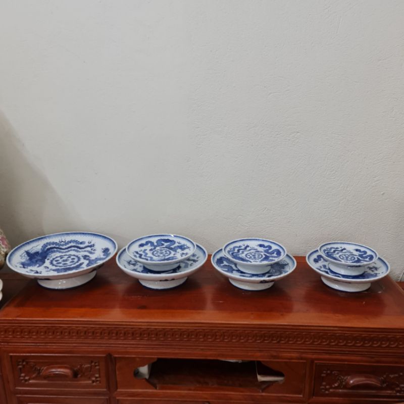 Mâm Bồng Thờ Men Lam ⚡️BAO BỂ VỠ⚡️Kích Cỡ Từ 16cm Đến 35cm