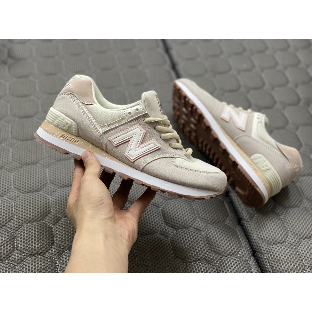 Giày Thể Thao Sneakers NB 574 Hồng Nhạt Bản Cao Cấp- Đầy đủ Box+Phụ kiện | BigBuy360 - bigbuy360.vn