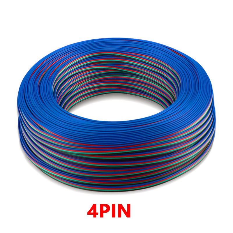 Dây Cáp Đồng Tiêu Chuẩn 22 awg 2pin 3pin 4pin 5pin 6pin Cho Dây Đèn led diy 50m