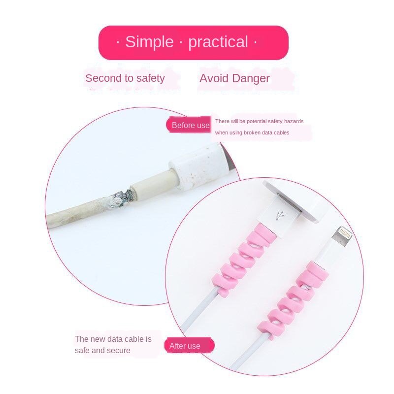 Phụ Kiện Bảo Vệ Dây Cáp Sạc Chống Đứt Tiện Dụng Màu Sắc Ngẫu Nhiên