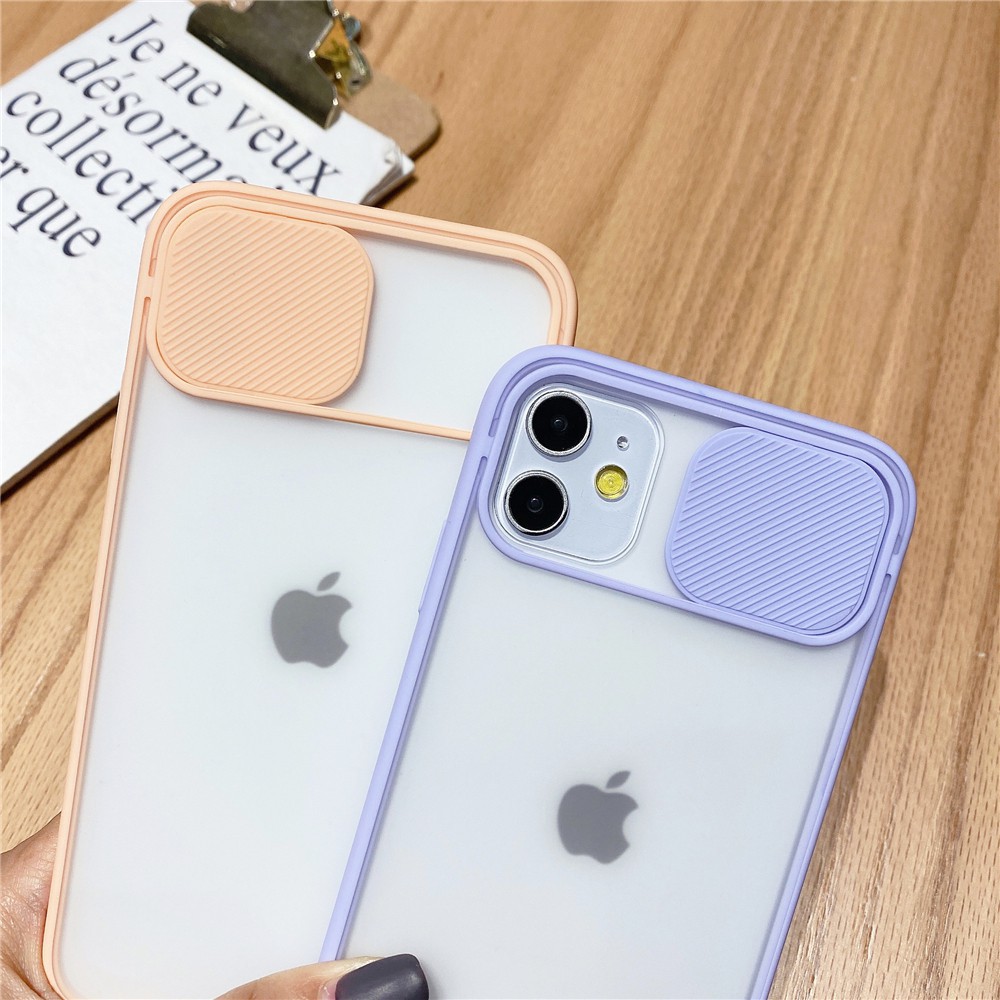 Ốp Điện Thoại Mềm Trong Suốt Mặt Nhám Có Nắp Trượt Bảo Vệ Camera Cho Iphone 11 Pro Max 6 6s 7 8 Plus Se 2020 Se2 | BigBuy360 - bigbuy360.vn
