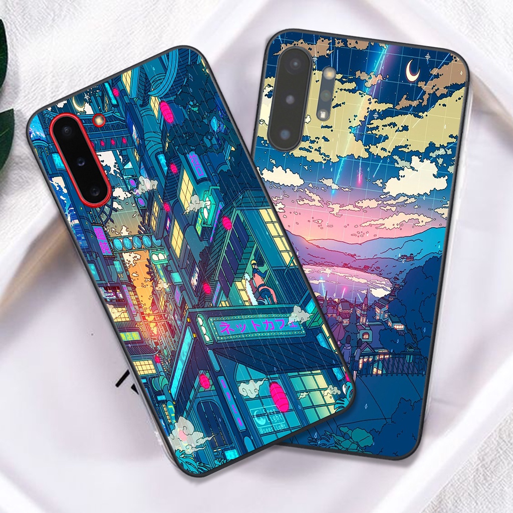 Bộ ốp lưng Samsung Note 10 / Note 10 Plus phong cảnh Anime cực lung linh, thơ mộng. Ốp lưng SS chính hãng RẺ - BỀN - ĐẸP