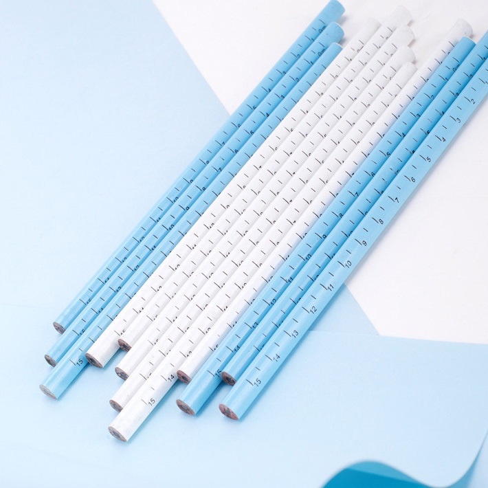 Bút Chì Gỗ Hình Tam Giác Deli 2B Kèm Thước Đo Tiện Dụng Cho Học Sinh