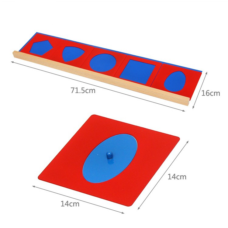 Giáo Cụ Montessori IQ VIỆT - Khuôn Vẽ HÌnh Kim Loại (LA05) - Hàng Đẹp Bản Chuẩn