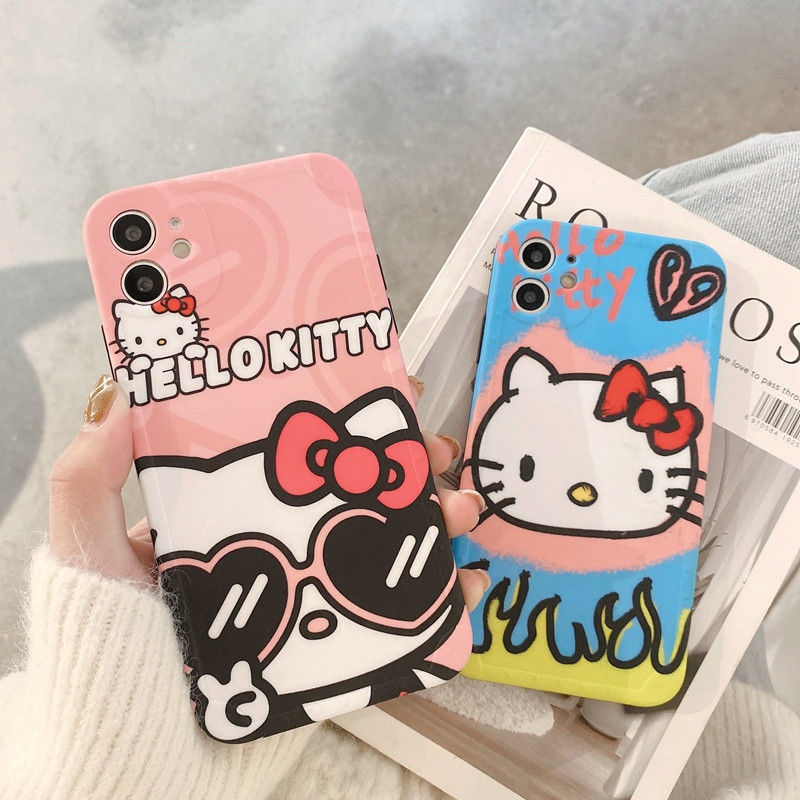 ốp lưng điện thoại iPhone Cartoon Hello Kitty Apple 11 / 12promax XR cá tính 7 / 8Plus nam nữ Xs max