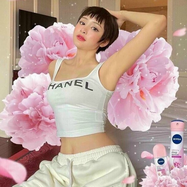 Áo balo dáng croptop in chữ CN, Áo thun hai dây form ngắn dáng ôm CS1055 - NhiNhi Shop