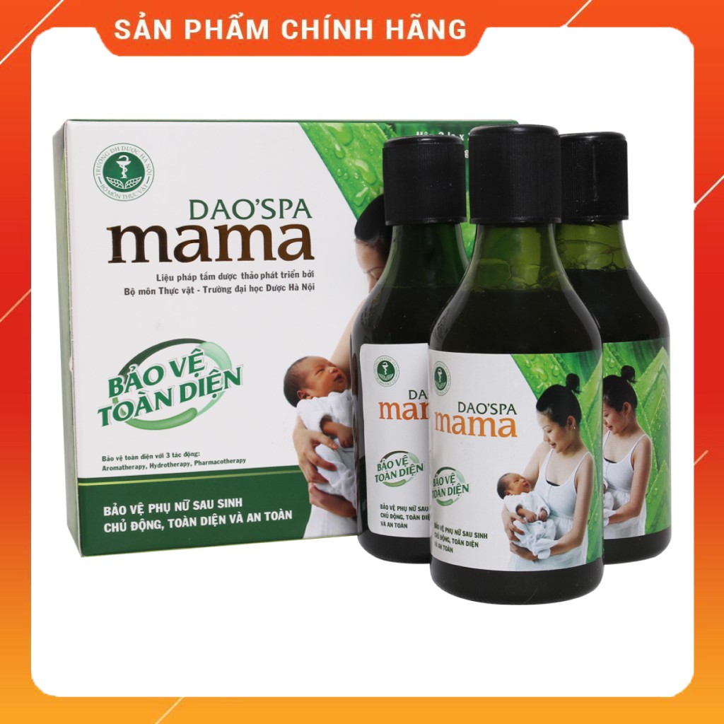 (Chính Hãng)_Dao's Spa Mama_Nước Xông, Tắm Gội Đầu Cho Mẹ_3 Chai x 250 ml/Hộp