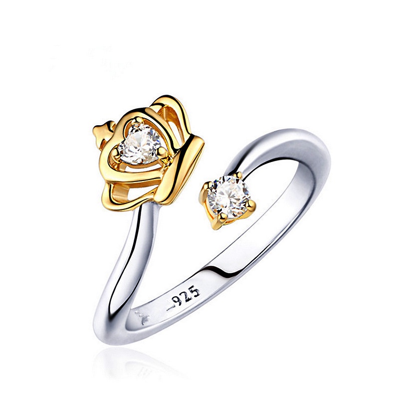 Nhẫn Đôi Hình Vương Miện Vàng Sáng Tạo Jp60Vn