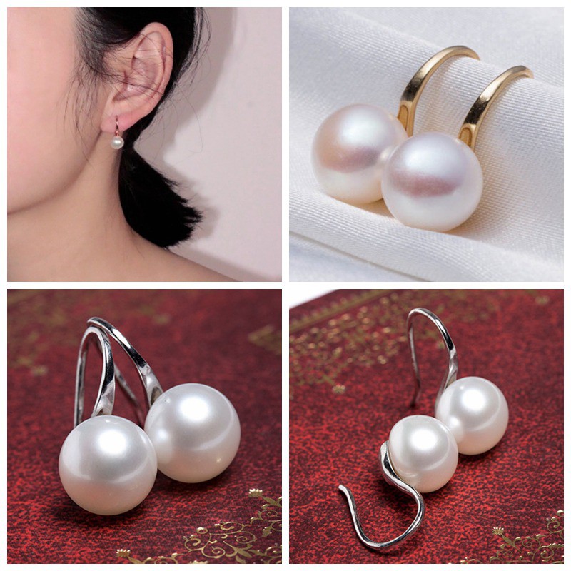 Ladies Korean Style Temperament Pearl Stud Earrings