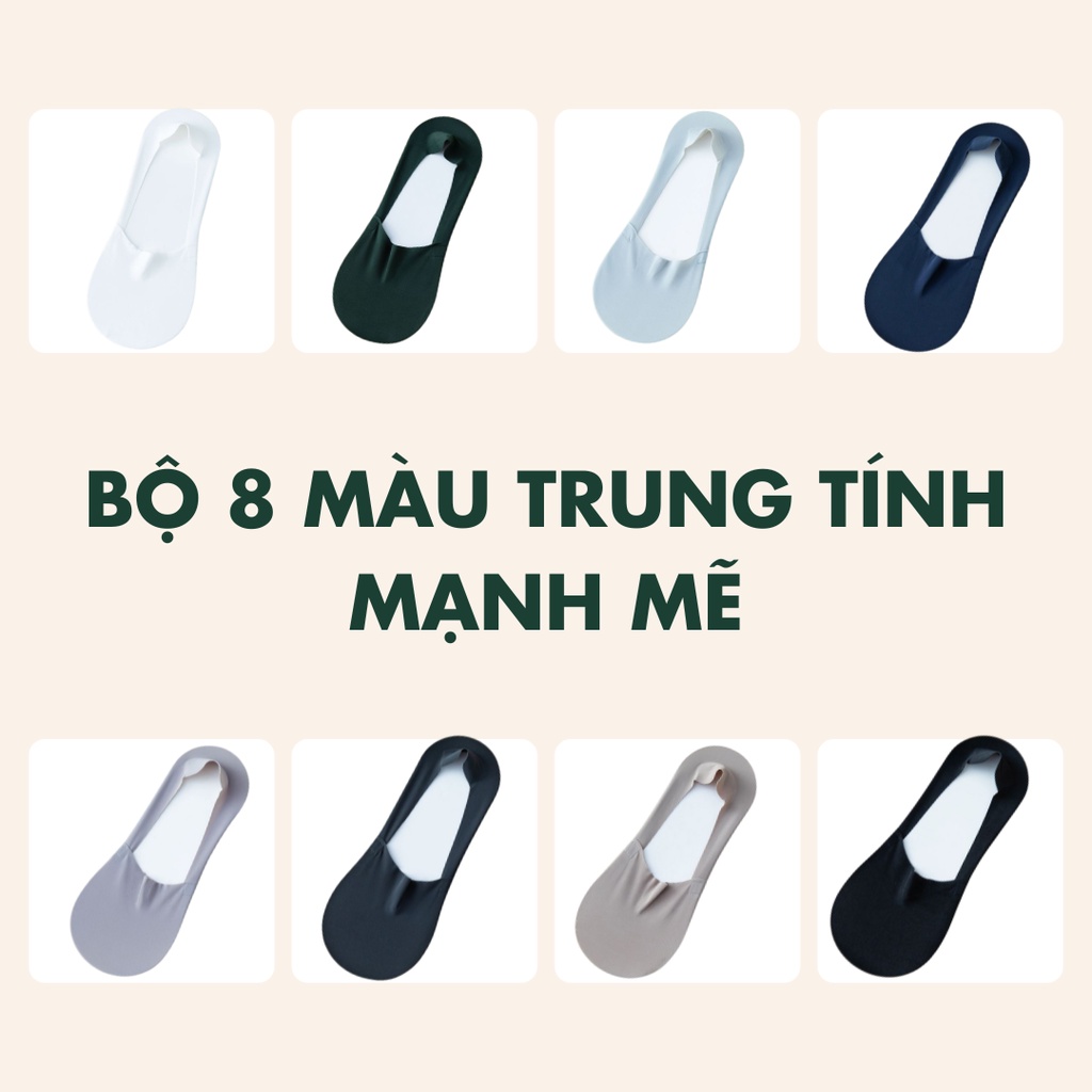 Tất Lười Nam Vô Hình Có Tất Là Có Tất cotton lụa mát lạnh bàn chân, sóng keo 3 tầng định gót chống tuột_INVIS