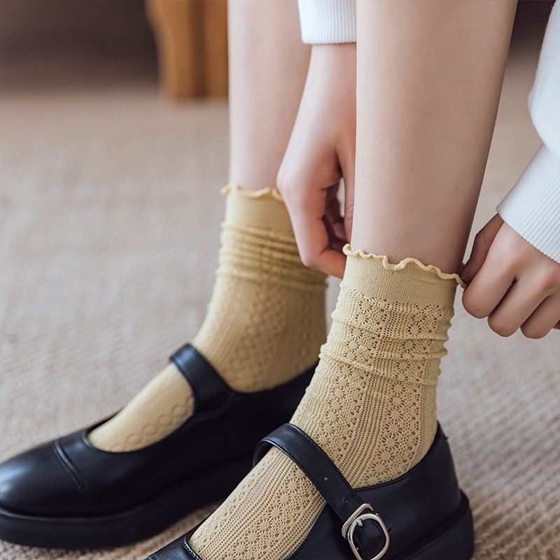 Vớ Lưới Cổ Cao Thoáng Khí Phong Cách Nhật Bản Thời Trang Xuân Hè Mới 2022