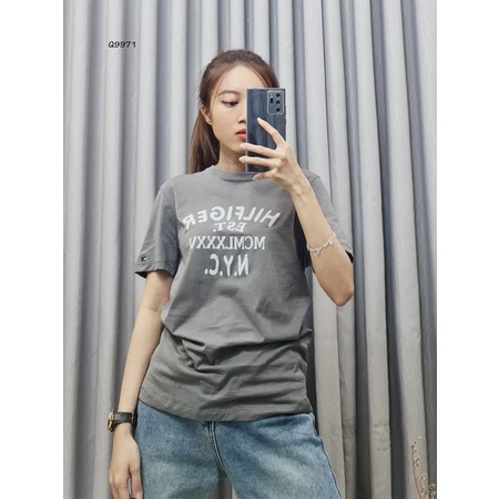 Q9971 - Áo thun XUẤT KHẨU in chữ hilfiger fst nyc phối màu chữ